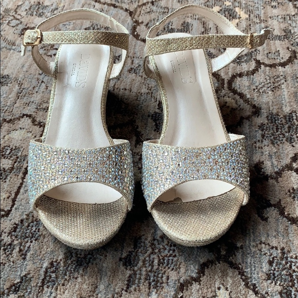 Girls shimmery wedges